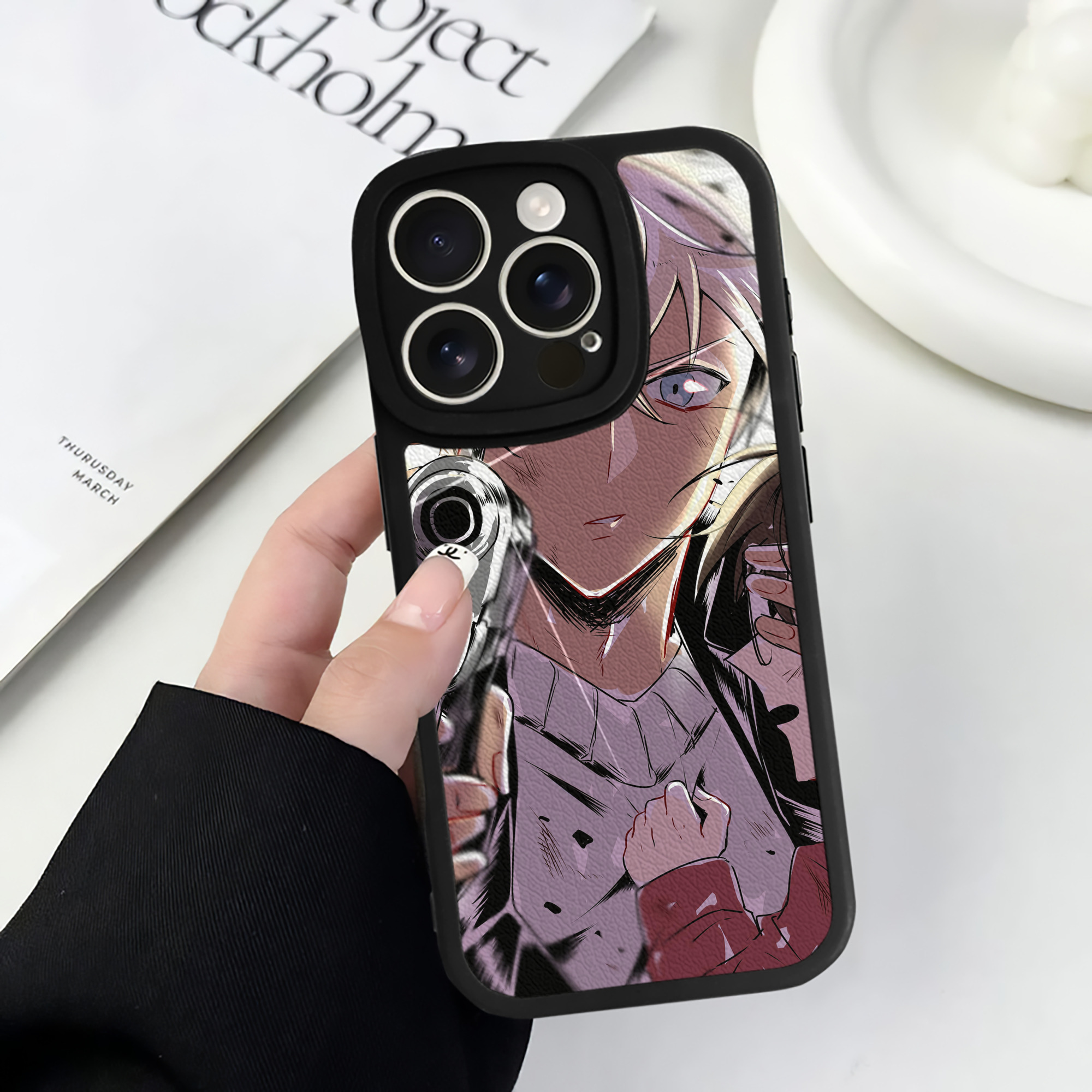 （画像用） 名探偵コナン Detective Conan 【iPhone 16シリーズ対応】シリコンスマホケース（レザー調） 材質：シリコン